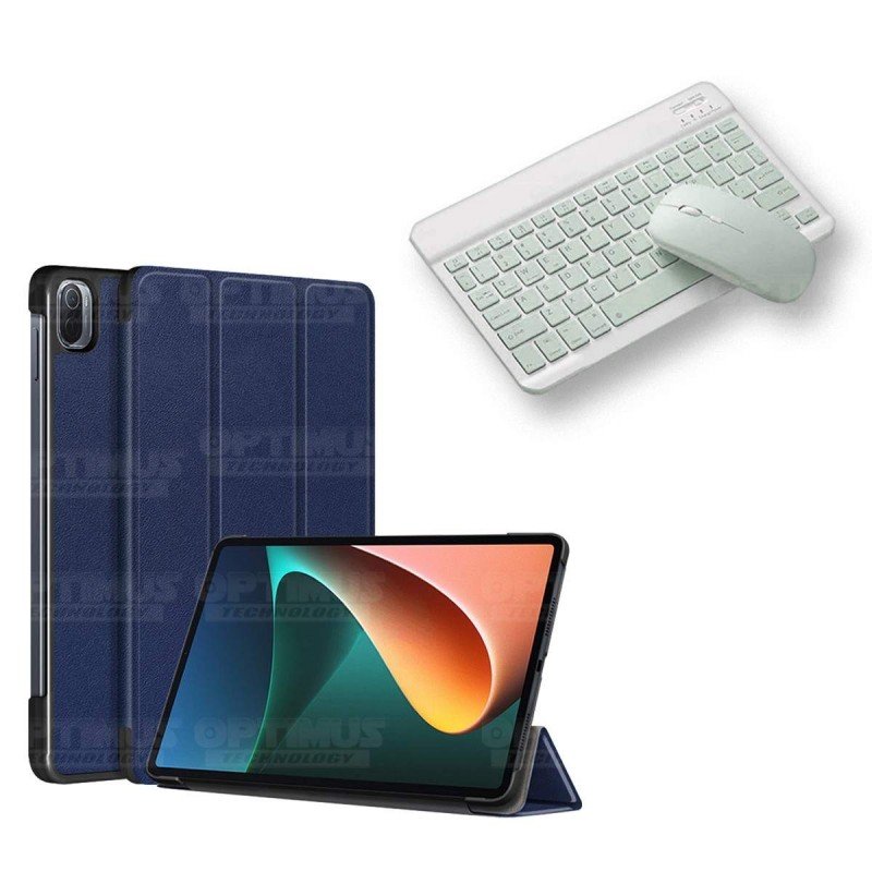 Kit Case Forro Protector + Teclado y Mouse Ratón Bluetooth para Tablet Xiaomi Mi Pad 5 OPTIMUS TECHNOLOGY™ - 42