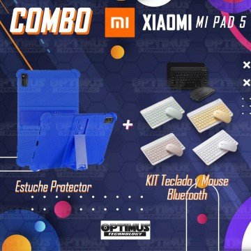 Kit Case Forro Protector Antigolpes + Teclado y Mouse Bluetooth Tablet Xiaomi Mi Pad 5 OPTIMUS TECHNOLOGY™ - 27