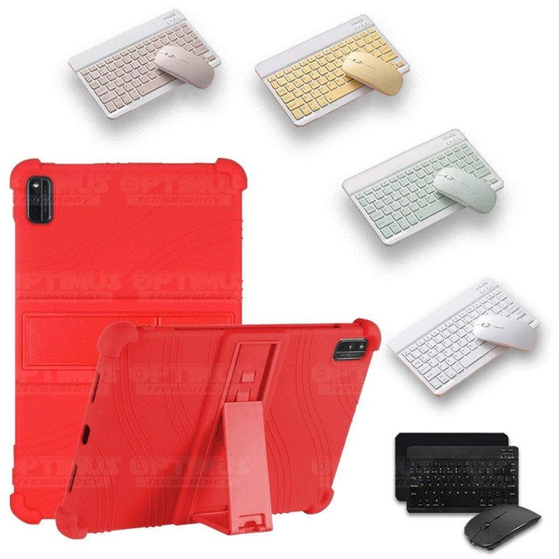 Kit Case Forro Protector Antigolpes + Teclado y Mouse Bluetooth Tablet Xiaomi Mi Pad 5 OPTIMUS TECHNOLOGY™ - 38