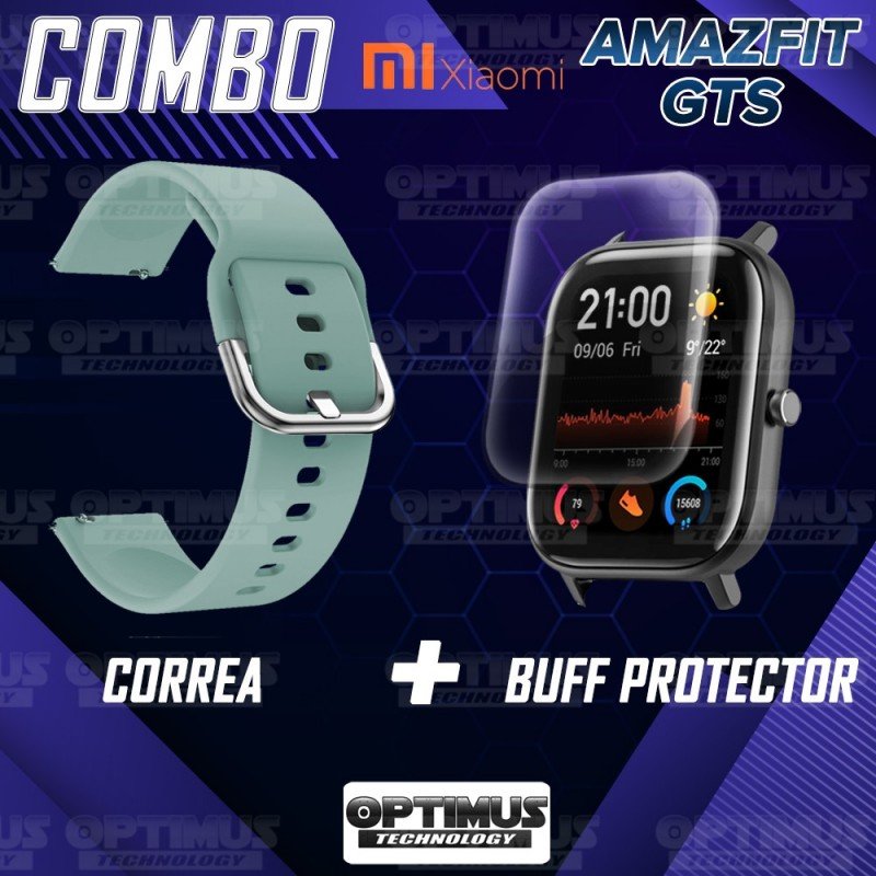 Pulso Manilla Correa De Cuero 20mm Smartwatch Xiaomi Amazfit Bip Color Azul  Oscuro