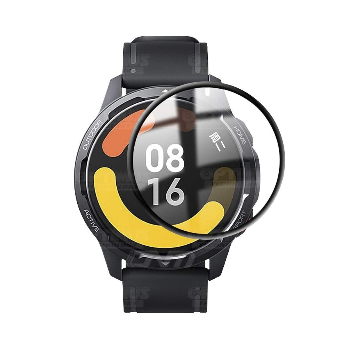 Kit Pulso Correa Y Vidrio Templado Nanoglass Protector Para Reloj Xiaomi Amazfit  GTS 2E Color Azul