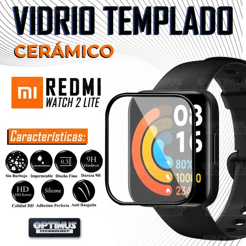 Vidrio Templado Cerámico Nanoglass Para Reloj Smartwatch Xiaomi Redmi Watch 2 Lite OPTIMUS TECHNOLOGY™ - 3