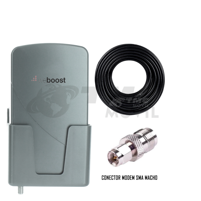 Antena Amplificadora De Señal Weboost Grey Panel +5 dB de ganancia Resistente al agua 4G | WEBOOST COLOMBIA | ANT-GRP |