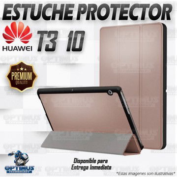 Kit Vidrio Templado y Estuche Case Protector Acrílico y Sintético Tablet Huawei T3-10 OPTIMUS TECHNOLOGY™ - 4