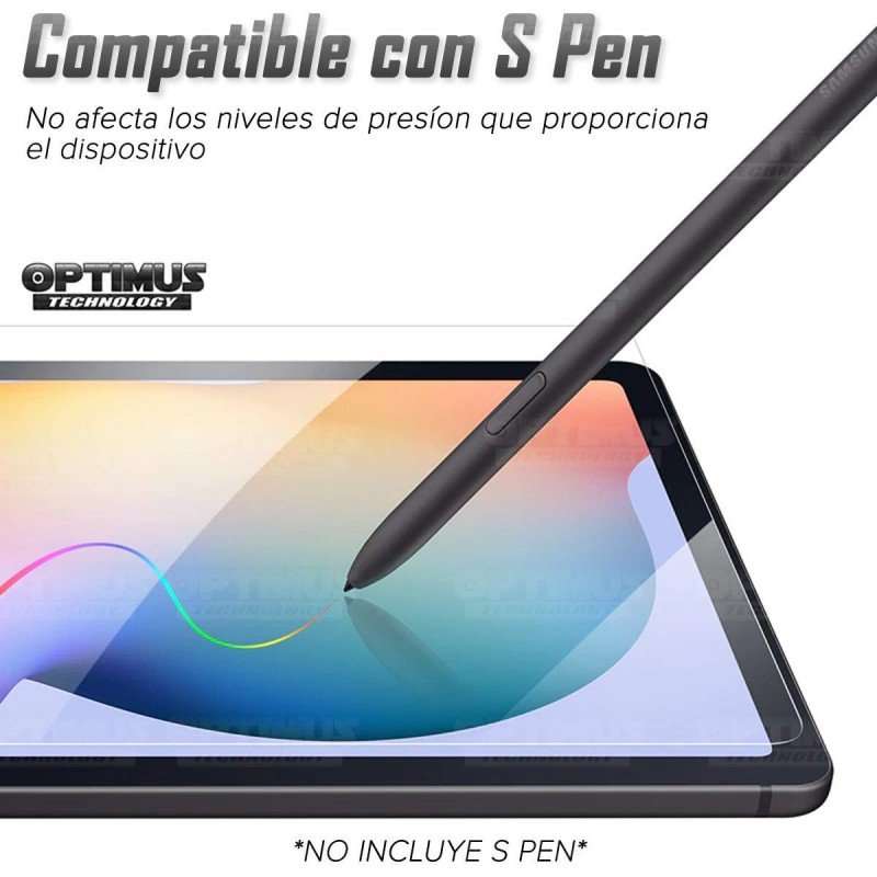 Vidrio Cristal Templado Protector para Tablet Samsung Galaxy Tab S6 Lite 10.4 2022 P619 - P613 OPTIMUS TECHNOLOGY™ - 4