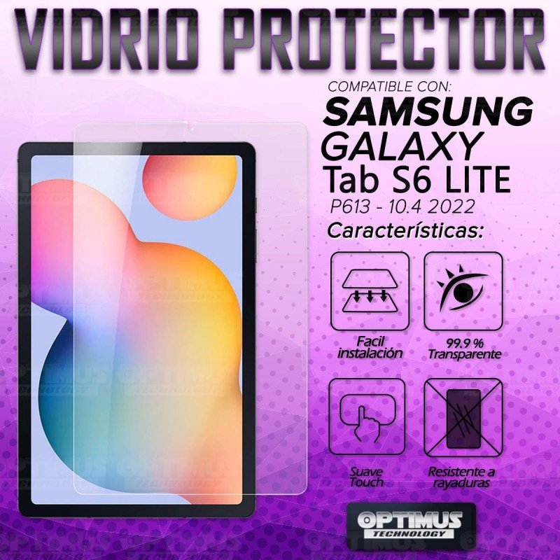 Kit Vidrio Cristal Templado Y Estuche Case Protector para Tablet Samsung Galaxy Tab S6 Lite 10.4 2022 P619 - P613 OPTIMUS TECHNO