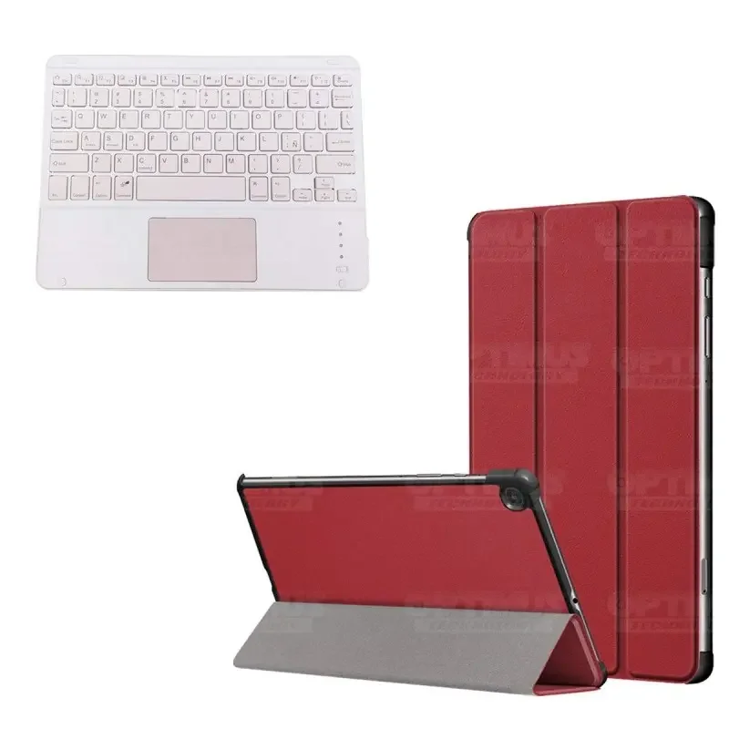 Kit Case Folio Protector + Teclado Mouse Touchpad Bluetooth para Tablet Samsung Galaxy Tab S6 Lite 10.4 2022 P619 - P613 OPTIMUS