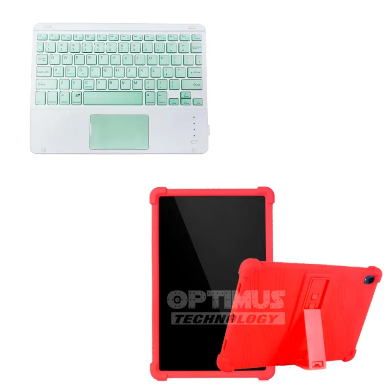 Kit Case Estuche Protector Antigolpes + Teclado Mouse Touchpad Bluetooth para Tablet Lenovo P11 Tb-J606F de 11Pulgadas