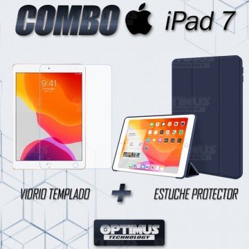 KIT Combo Vidrio Templado y Estuche Protector Case IPad 7 Generación De 10.2" | OPTIMUS TECHNOLOGY™ | KTD-EST-VTP-IP7-102 |