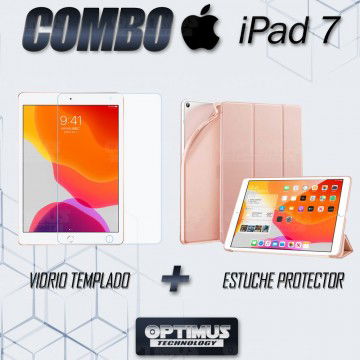 KIT Combo Vidrio Templado y Estuche Protector Case IPad 7 Generación De 10.2" | OPTIMUS TECHNOLOGY™ | KTD-EST-VTP-IP7-102 |