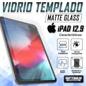 Vidrio Templado Protector Matte Glass Tablet iPad 12.9 / iPad Pro 2020 | OPTIMUS TECHNOLOGY™ | VTP-MTG-IPD-12.9 |