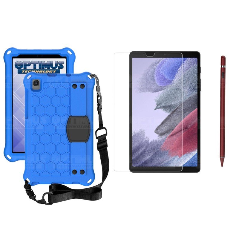 Kit Estuche Protector Correa + Vidrio Templado + Lápiz Digital para Tablet Samsung Galaxy Tab A7 Lite 8.7 2021 T220 - T225