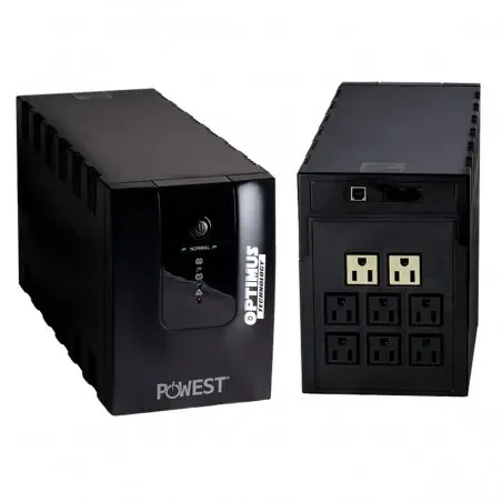 UPS Multitoma Interactiva Powest Micronet 1000VA 8 Salidas regulador de tensión AVR respaldo independiente protección apagones