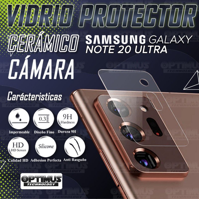 Vidrio Templado Ceramico de cámara para celular Samsung Galaxy Note 20 Ultra | OPTIMUS TECHNOLOGY™ | VTP-CR-CM-SS-NTE-20-ULTRA |