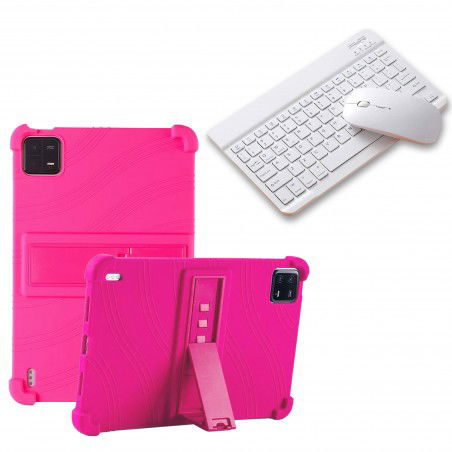 Kit Case Forro Protector Antigolpes + Teclado y Mouse Bluetooth para Tablet Xiaomi Mi Pad 6 / Mi Pad 6 Pro 2023 11 Pulgadas