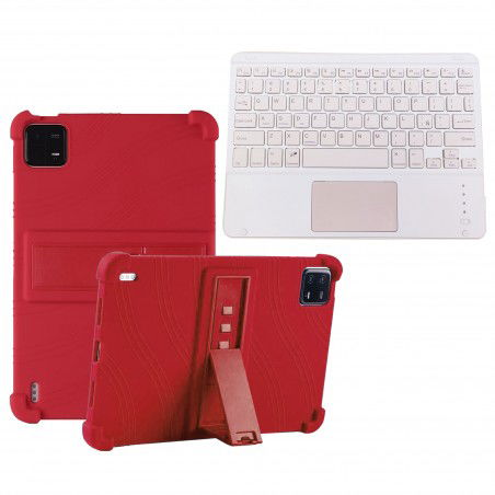 Kit Case Estuche Protector Antigolpes + Teclado Touchpad Bluetooth para Tablet Xiaomi Mi Pad 6 / Mi Pad 6 Pro 2023 11 Pulgadas