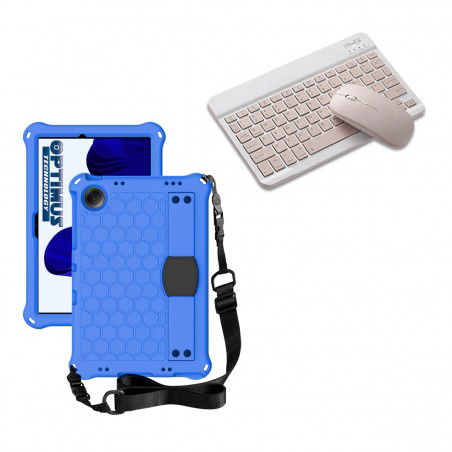 Kit Case Forro Protector con correa + Teclado y Mouse Bluetooth para Tablet Samsung Galaxy Tab A9 Plus 11 Pulgadas SM-X210