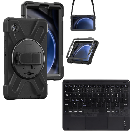 Kit Case Protector correa + Teclado Touchpad Bluetooth para Tablet Lenovo Tab M10 Plus 3era Gen 10.6 Pulgadas 2022 TB-125FU