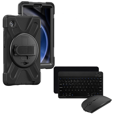 Kit Case Forro Protector con correa + Teclado Bluetooth para Tablet Lenovo Tab M10 Plus 3era Gen 10.6 Pulgadas 2022 TB-125FU