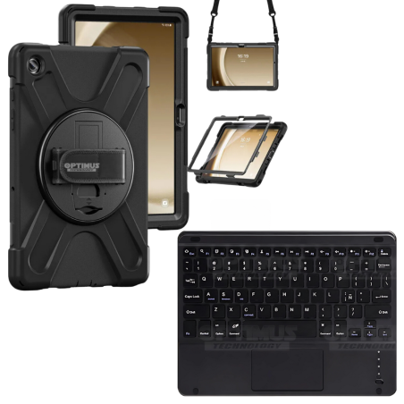 Kit Case Protector correa + Teclado Touchpad Bluetooth para Tablet Lenovo M10 HD 3rd Gen TB-328 2022 10.1 Pulgadas ZAAF0071CO