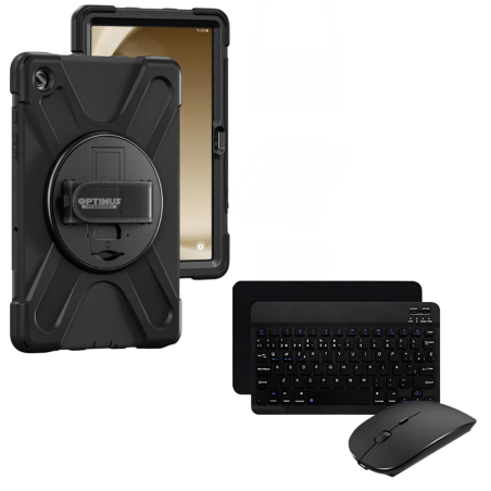 Kit Case Forro Protector con correa + Teclado Bluetooth para Tablet Lenovo M10 HD 3rd Gen TB-328 2022 10.1 Pulgadas ZAAF0071CO