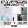 Combo Protector Vidrio UV + Cristal de Cámara Cerámico Samsung S20 Plus | OPTIMUS TECHNOLOGY™ | KT-VTP-UV-CR-CM-SS-S20-PLUS |