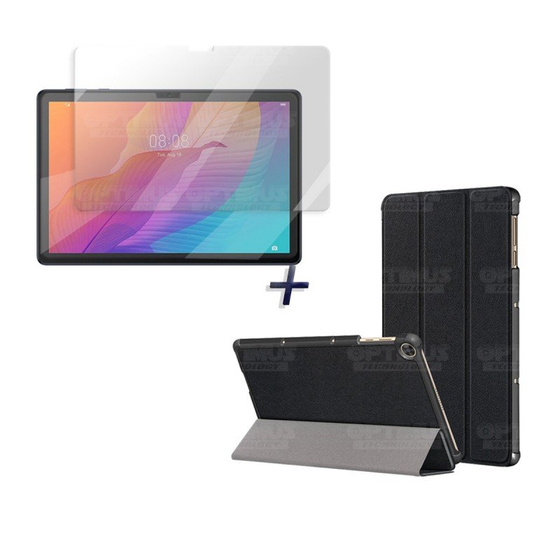 Kit Vidrio Cristal Templado Y Estuche Case Protector Para Tablet Huawei Matepad T10s Color Negro 2493