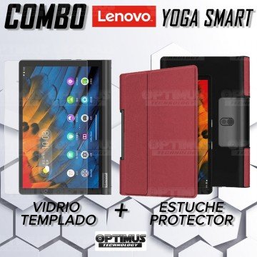 Kit Vidrio Templado y Estuche Case Acrílico y Sintético Lenovo Yoga Smart Tab Yt-x 705f OPTIMUS TECHNOLOGY™ - 9