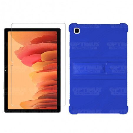 Kit Vidrio templado y Estuche Protector de goma antigolpes con soporte Tablet Samsung Galaxy Tab A7 10.4 2020 T500 - T505