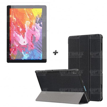Kit Vidrio Cristal Templado Y Estuche Case Protector para Tablet Lenovo Tab E10 Tb-x104F