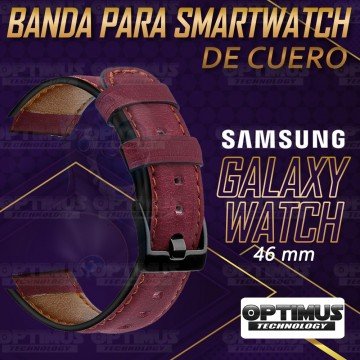 Pulso Manilla Correa De Cuero Smartwatch Samsung Galaxy Watch 46mm | OPTIMUS TECHNOLOGY™ | CRR-CRO-GX-WCH-46 |