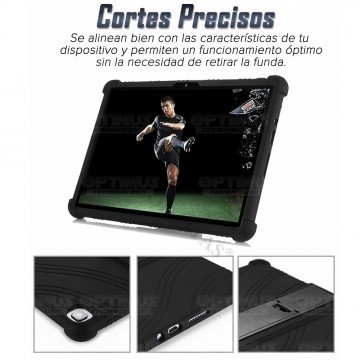 Kit Vidrio templado y Estuche Protector de goma antigolpes con soporte Tablet Huawei matepad T10 OPTIMUS TECHNOLOGY™ - 24