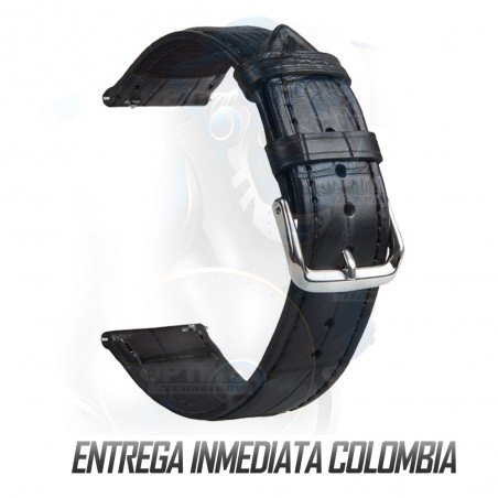 Pulso Banda Correa De Cuero Negro Smartwatch Huawei GT 46mm