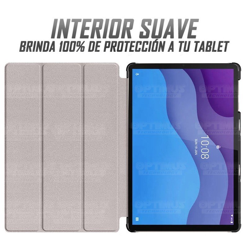 Kit Vidrio Cristal Templado Y Estuche Case Protector para Tablet Lenovo M10 HD TB-X306 OPTIMUS TECHNOLOGY™ - 17