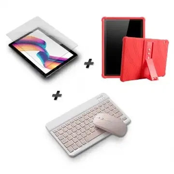 Kit Vidrio templado + Estuche Protector Goma + Teclado y Mouse Ratón Bluetooth para Tablet Huawei T3-10 OPTIMUS TECHNOLOGY™ - 9
