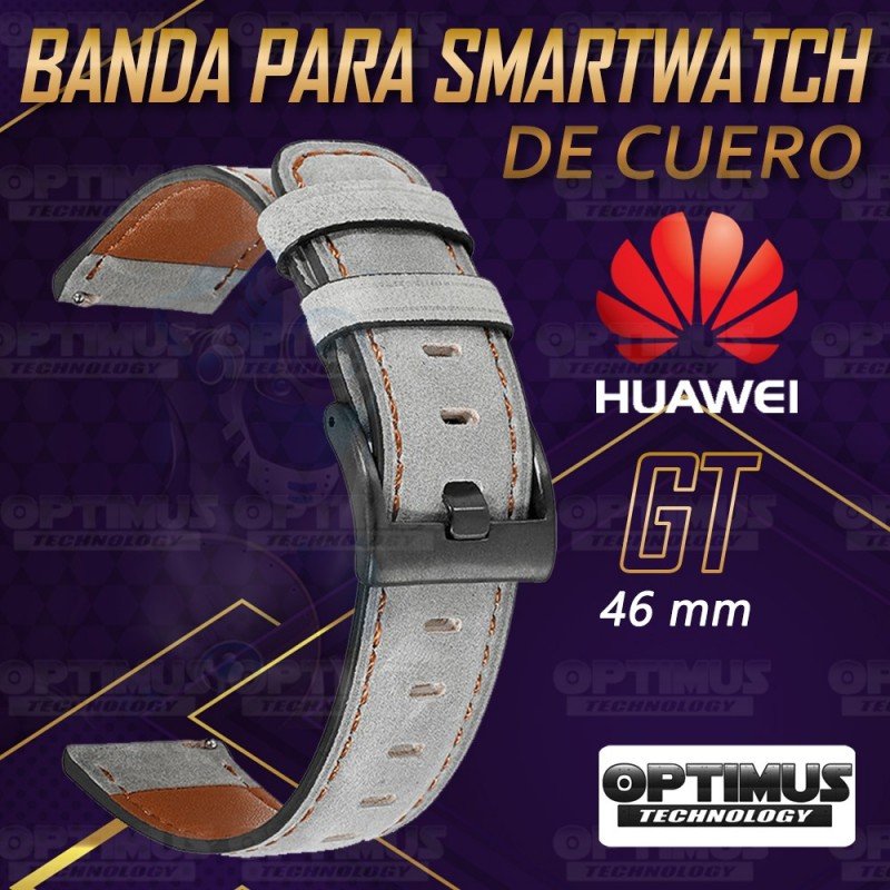 Pulso Manilla Correa De Cuero Smartwatch Huawei GT 46mm | OPTIMUS TECHNOLOGY™ | CRR-CRO-GT-46 |