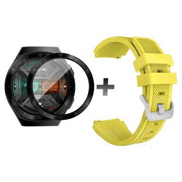 Vidrio Templado Nanoglass Y Pulso Correa Smartwatch Reloj Inteligente Huawei Gt2E | OPTIMUS TECHNOLOGY™ | CRRV2-VTP-HW-GT2E |