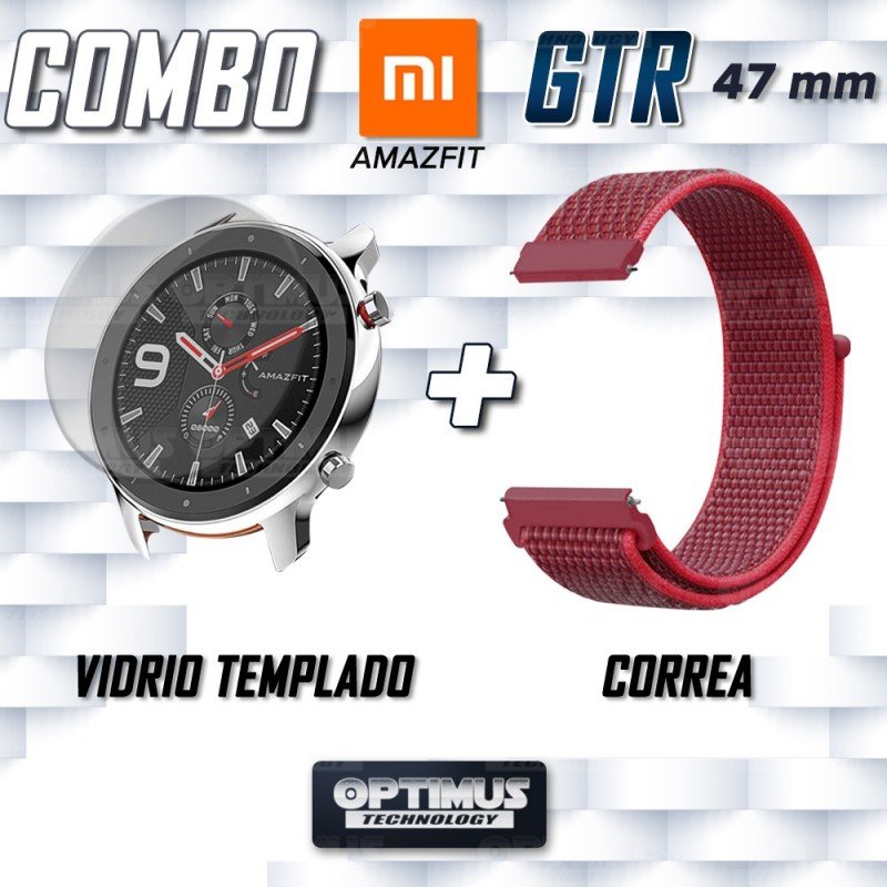 KIT Correa tipo velcro tela suave y Vidrio templado Reloj Smartwatch Xiaomi Amazfit Gtr OPTIMUS TECHNOLOGY™ - 34
