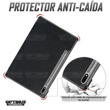 Estuche Case Forro Protector Con Tapa Tablet Samsung Galaxy Tab S7 Plus SM-T970NZWLCOO 12.4 Pulgadas 128GB OPTIMUS TECHNOLOGY™ -