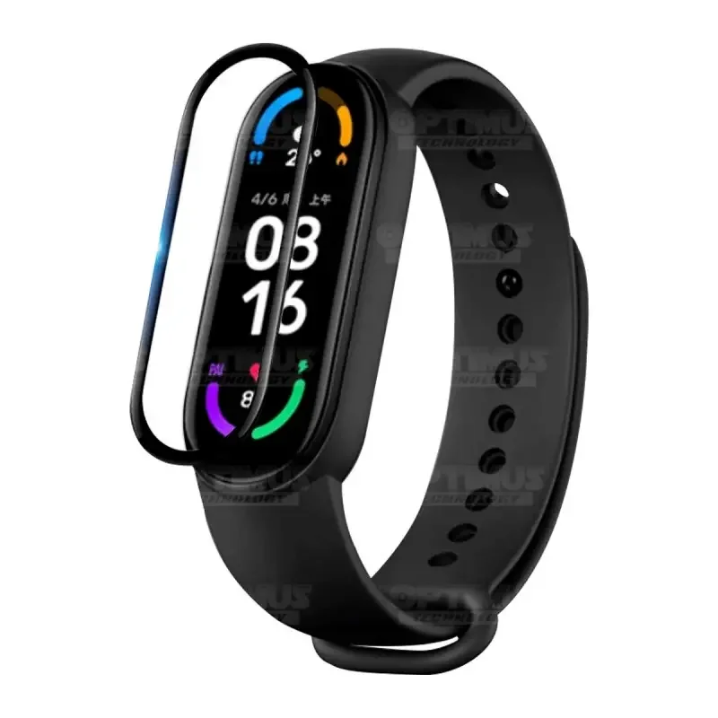 Vidrio Templado Protector Cerámico Para Reloj Smartwatch Xiaomi Mi Band 6 | OPTIMUS TECHNOLOGY™ | VTP-CR-XMI-MB6 |