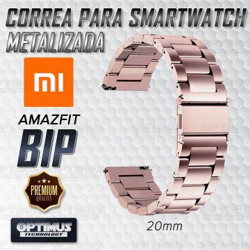 Buff Screen protector Y Correa De Metal Acero Inoxidable Smartwatch Reloj Inteligente Xiaomi Amazfit Bip OPTIMUS TECHNOLOGY™ - 1