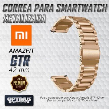 Correa Banda de Metal Magnética Acero Inoxidable 20mm reloj Xiaomi Amazfit GTR 42MM | OPTIMUS TECHNOLOGY™ | CRR-MTL-GTR-42 |
