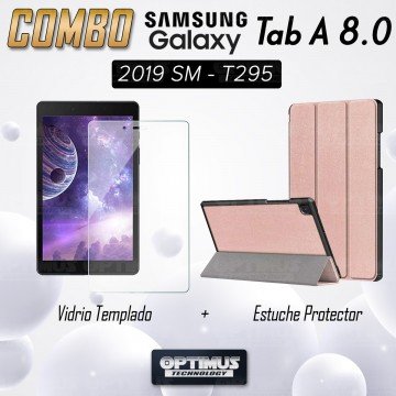 Kit Vidrio Cristal Templado Y Estuche Case Protector para Tablet Samsung Galaxy Tab A8.0 2019 SM-T295 OPTIMUS TECHNOLOGY™ - 6
