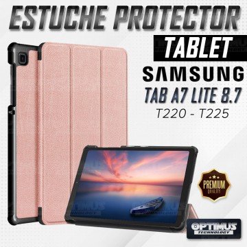 Estuche Case Forro Protector Con Tapa Tablet Samsung Galaxy Tab A7 Lite 8.7 2021 T220 - T225 OPTIMUS TECHNOLOGY™ - 6