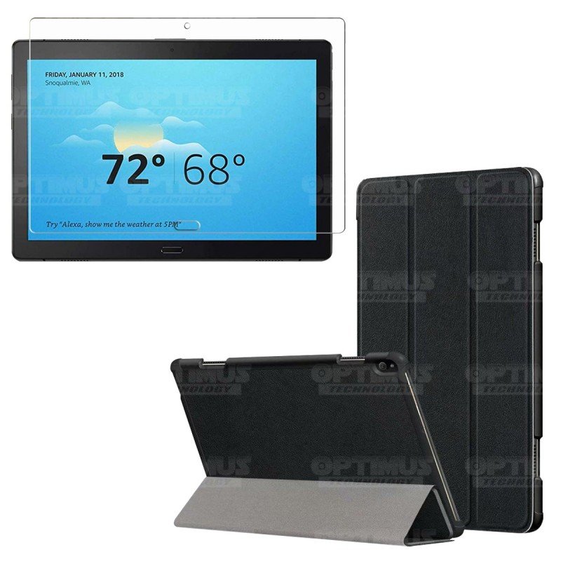 Kit Vidrio Cristal Templado Y Estuche Case Protector para Tablet Lenovo Tab P10 TB-X705F ZA440073SE OPTIMUS TECHNOLOGY™ - 1