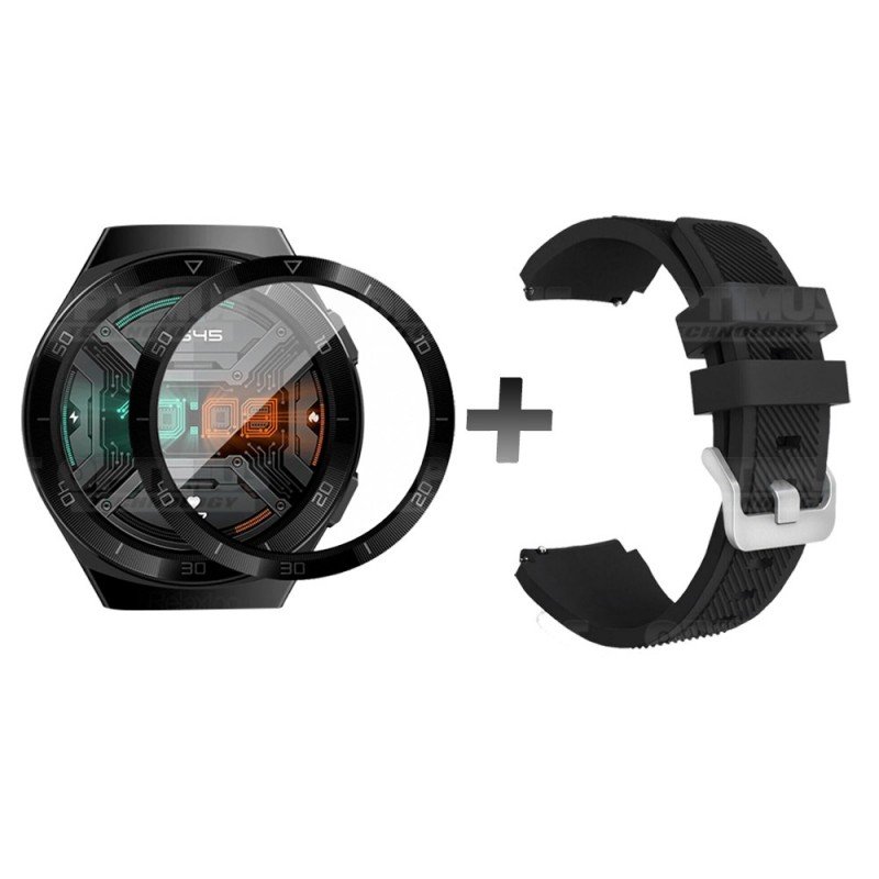 Vidrio Templado Nanoglass Y Pulso Correa Smartwatch Reloj Inteligente Huawei Gt2E | OPTIMUS TECHNOLOGY™ | CRRV2-VTP-HW-GT2E |