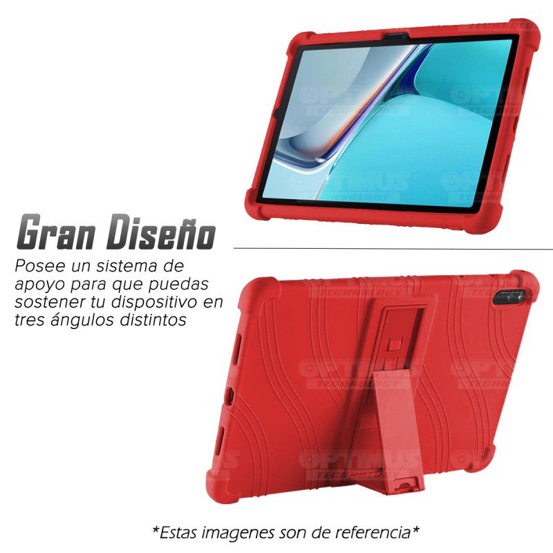 Kit Vidrio Templado Y Estuche Protector De Goma Antigolpes Con Soporte Tablet Huawei Matepad 11 0117