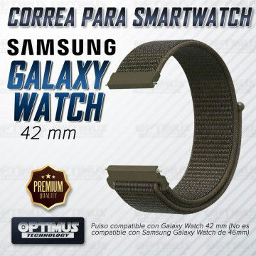 Banda tipo Velcro Tela suave para Reloj Smartwatch Samsung Galaxy Watch 42mm | OPTIMUS TECHNOLOGY™ | CRR-VLC-GW-42 |