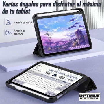Estuche Case Protector Con Tapa Tablet IPad Mini 6 2021 con portalápiz | OPTIMUS TECHNOLOGY™ | EST-IPD-MNI-6-2021 |