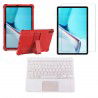 Kit Vidrio templado + Estuche Protector Goma + Teclado con Mouse Touchpad Bluetooth Tablet Huawei MatePad 11 2021 DBY-W09 OPTIMU